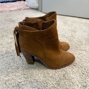 Vince Camuto Tan Suede Heeled Boots